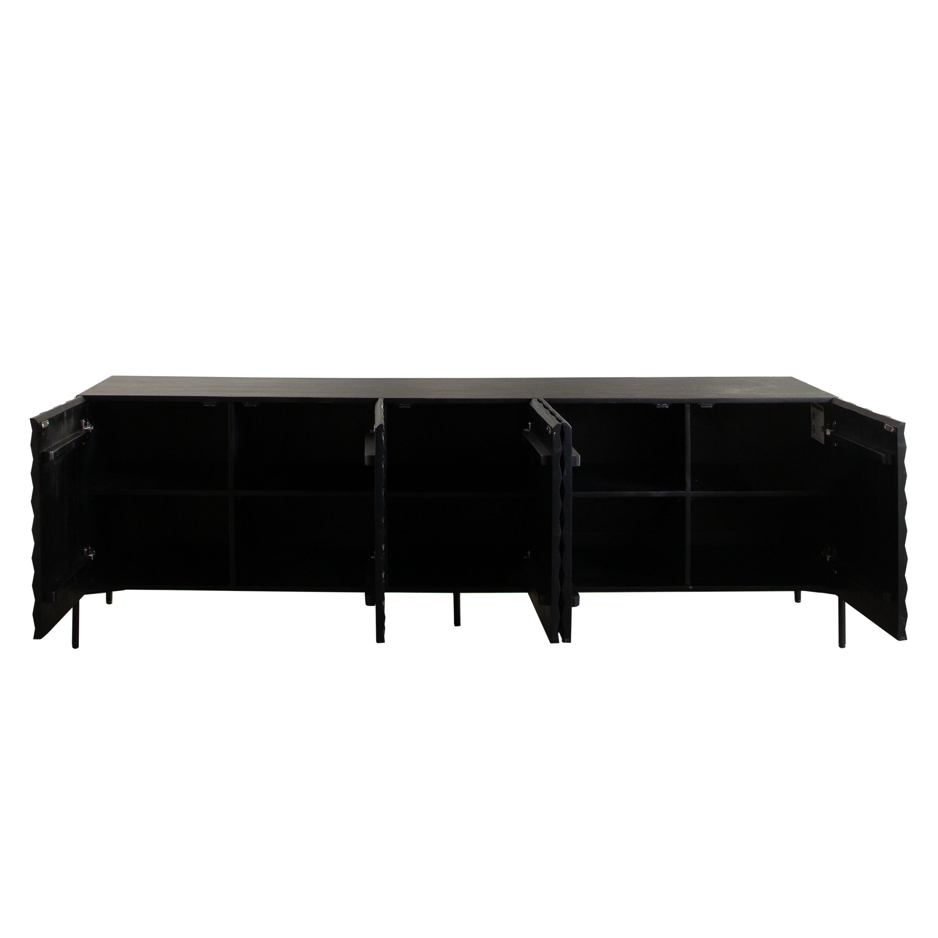 Geometric Sideboard – Matte Black
