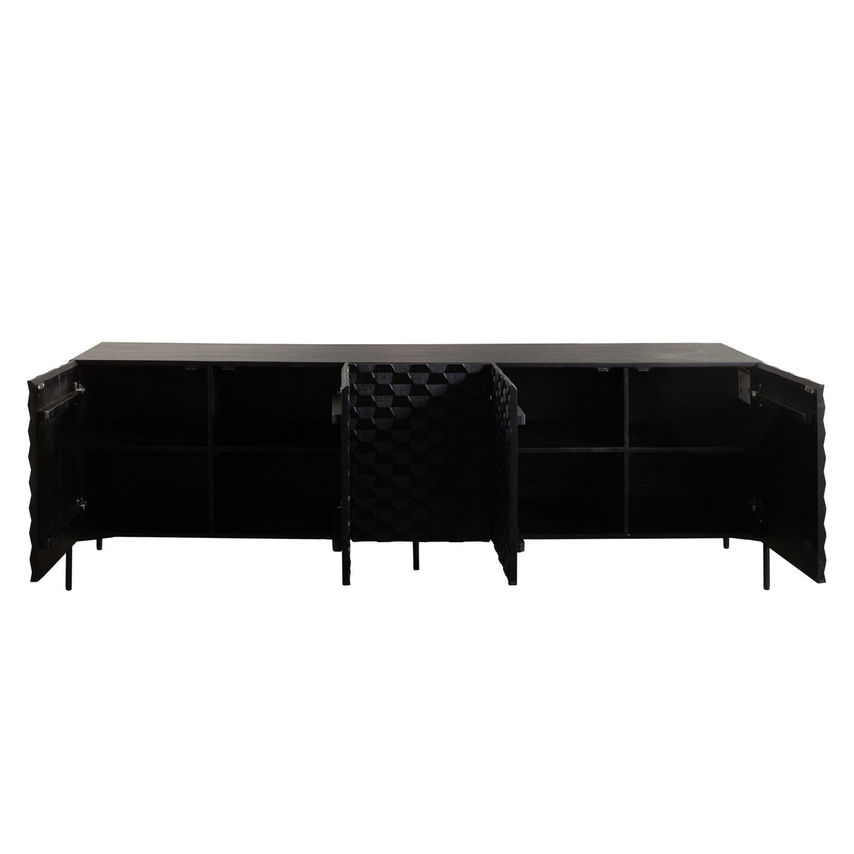 Geometric Sideboard – Matte Black
