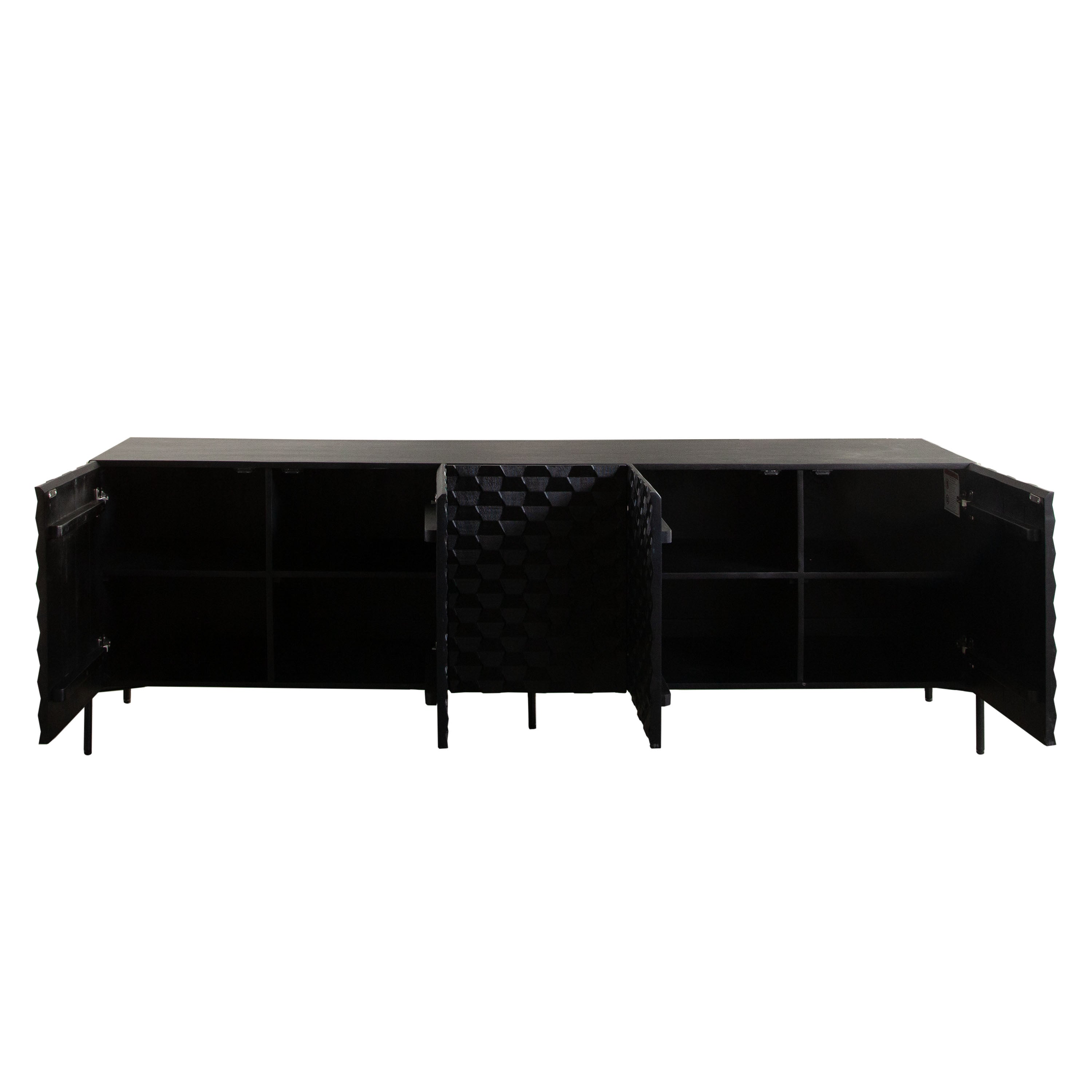Geometric Sideboard – Matte Black