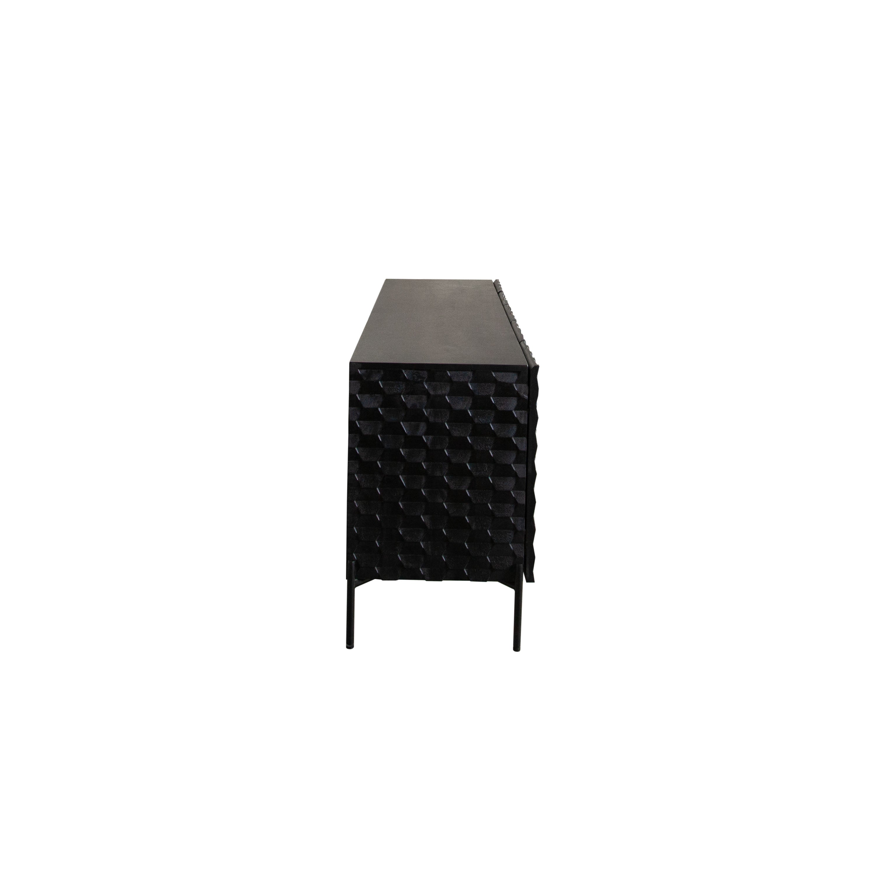 Geometric Sideboard – Matte Black