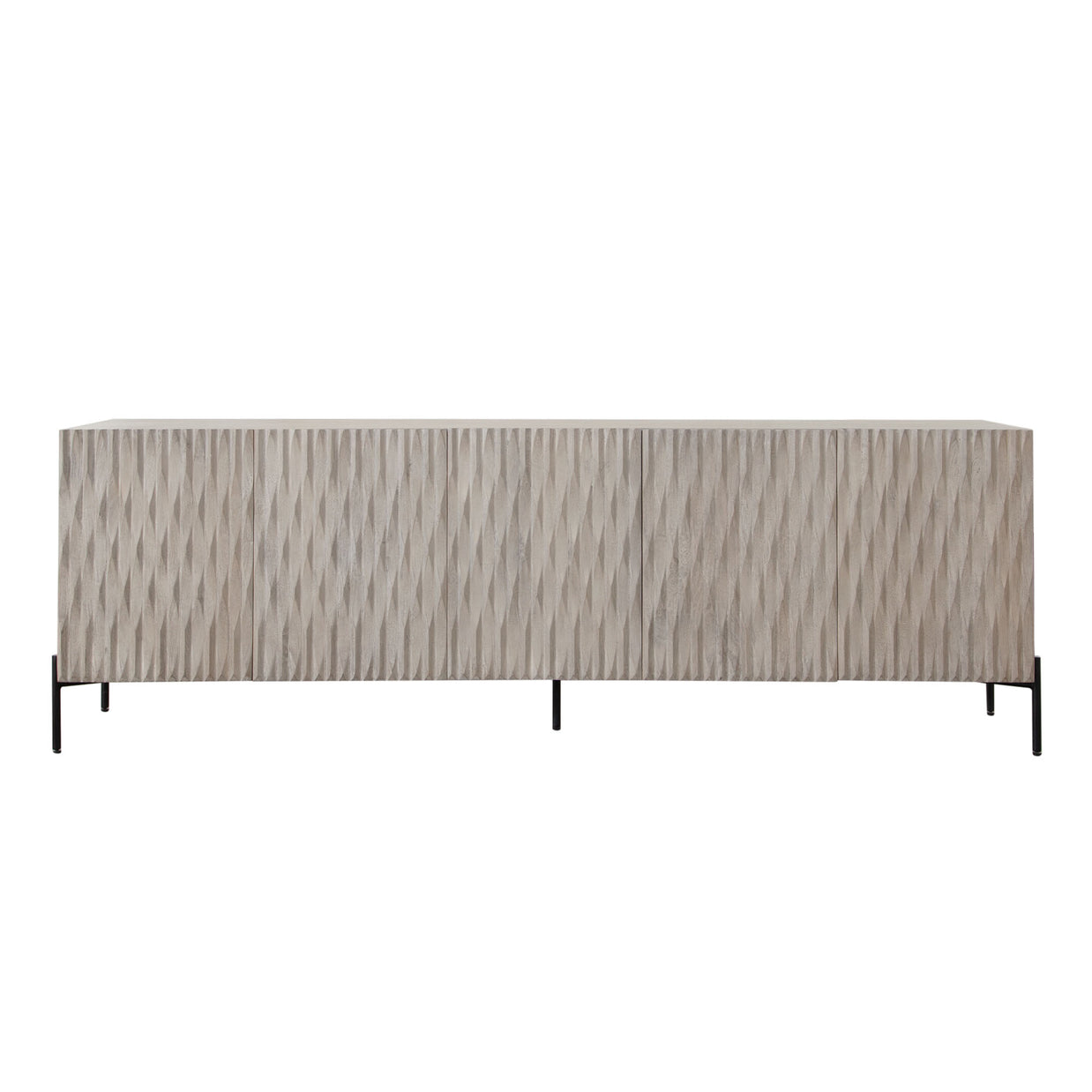 Sculpted Wood Sideboard – Ash Finish