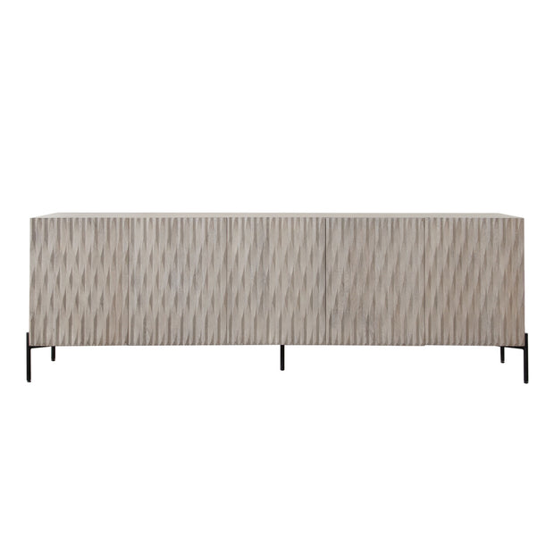 Sculpted Wood Sideboard – Ash Finish
