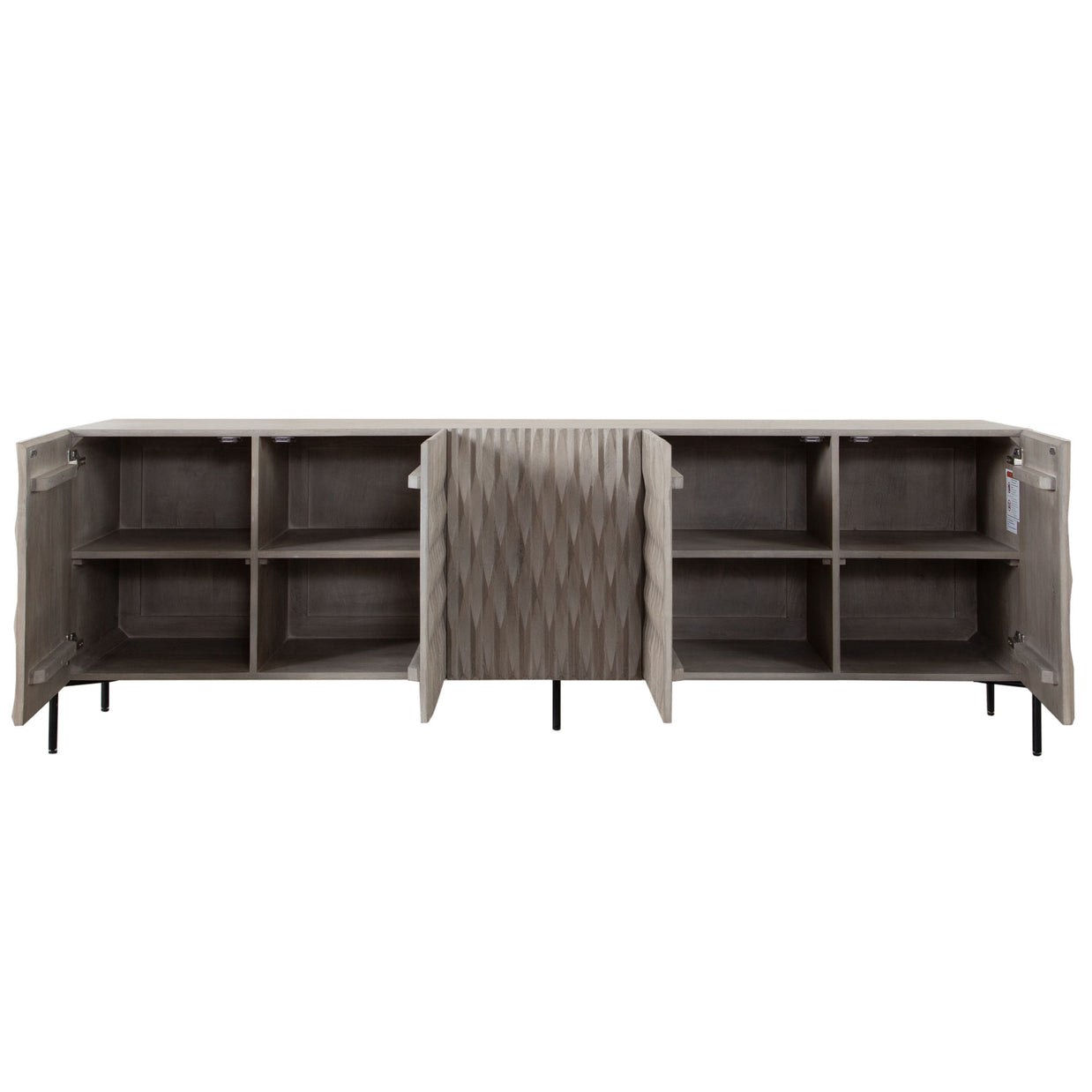 Sculpted Wood Sideboard – Ash Finish