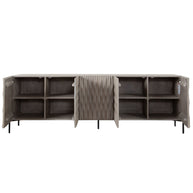Sculpted Wood Sideboard – Ash Finish