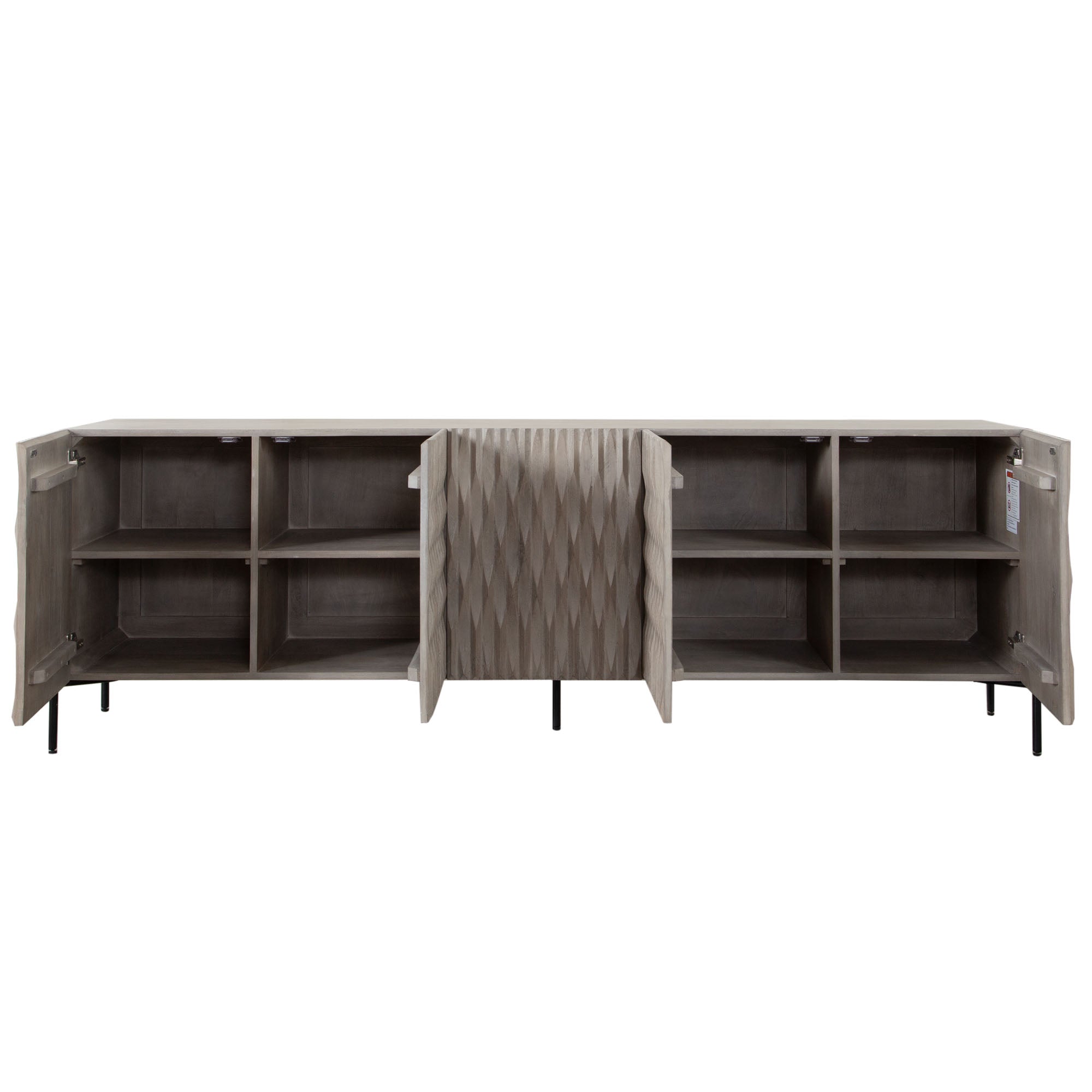 Sculpted Wood Sideboard – Ash Finish