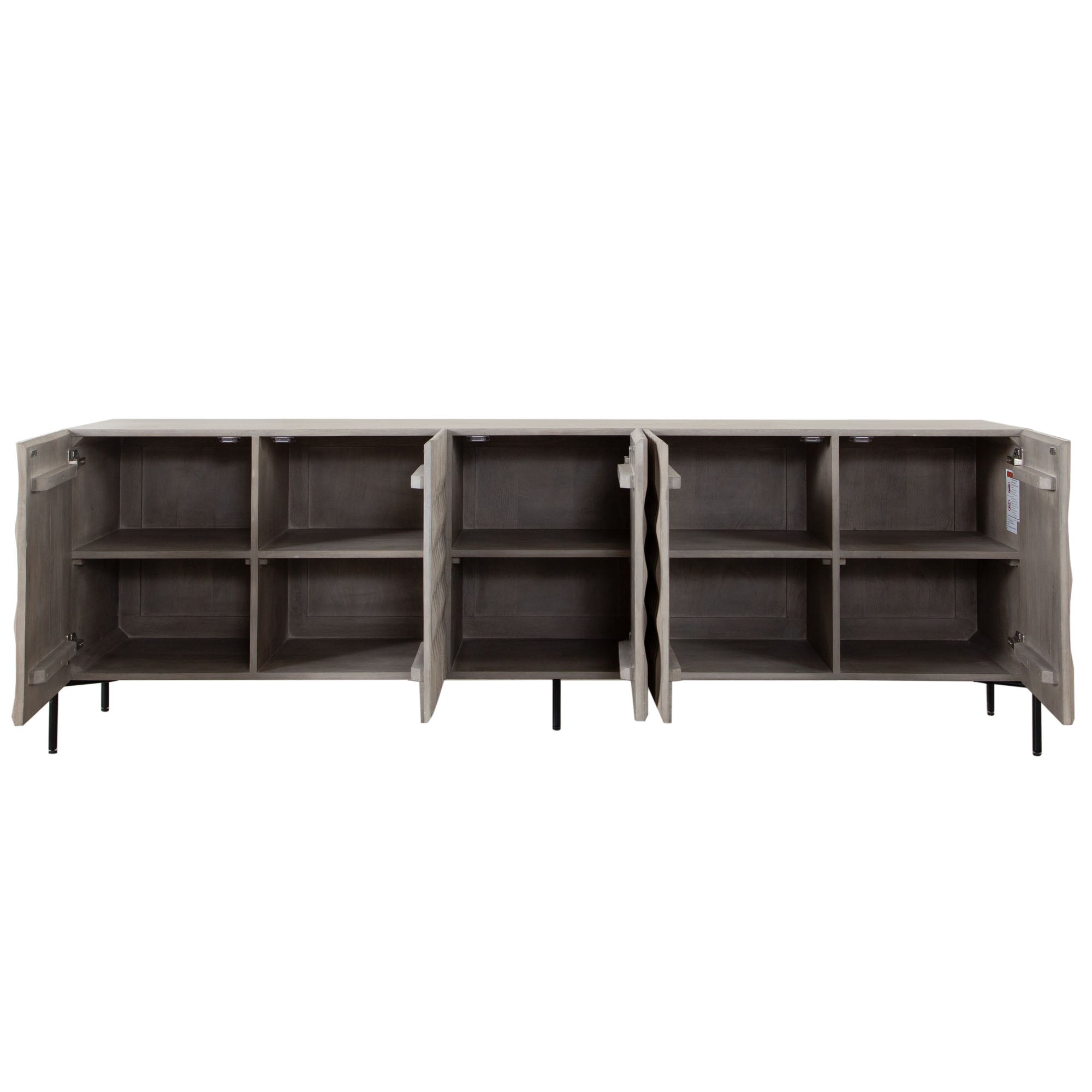 Sculpted Wood Sideboard – Ash Finish