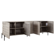Sculpted Wood Sideboard – Ash Finish