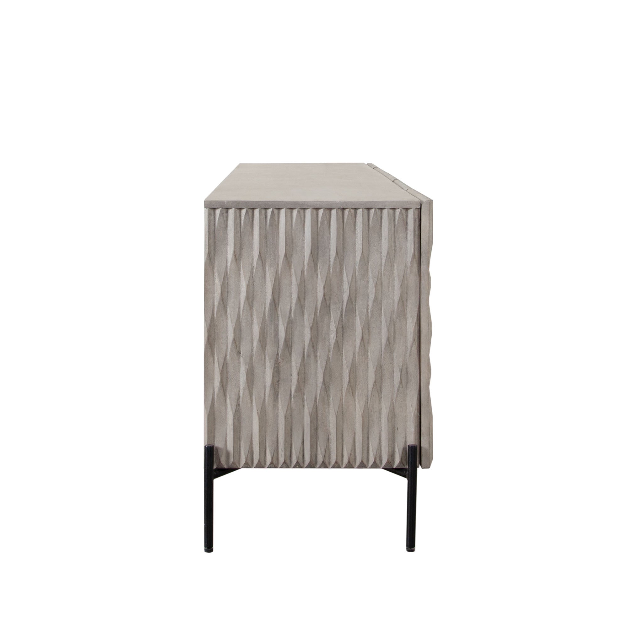 Sculpted Wood Sideboard – Ash Finish