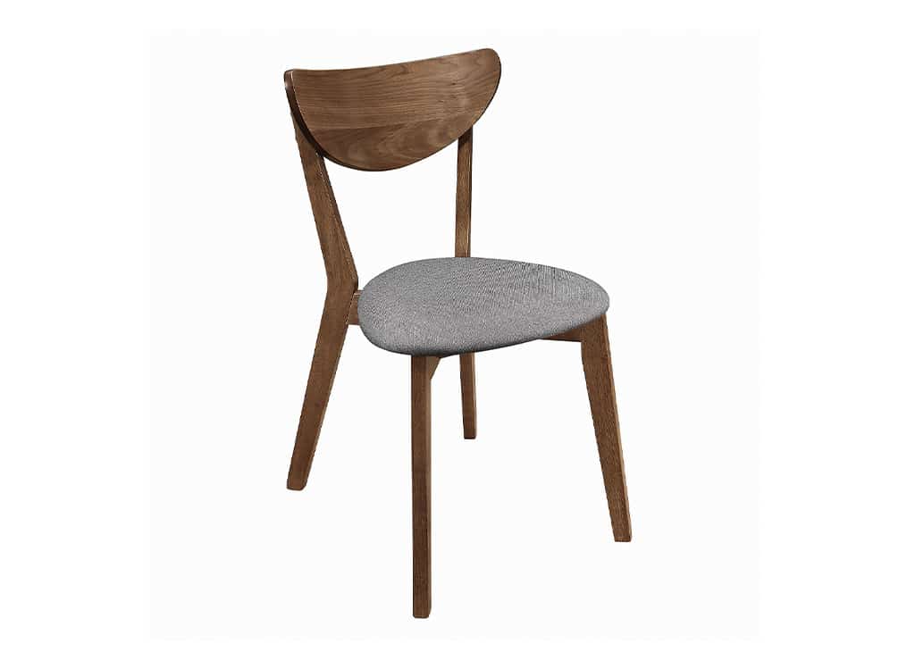Walnut & Gray Retro-Inspired 6 PC Dining Set