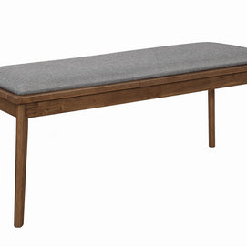 Walnut & Gray Retro-Inspired 6 PC Dining Set