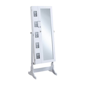 White Jewelry Cheval Mirror