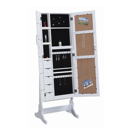 White Jewelry Cheval Mirror