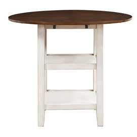 Whitewash & Dark Cherry 5 PC Counter Height Set