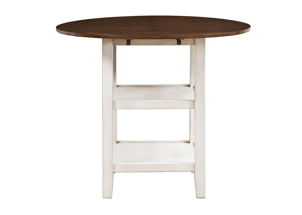 Whitewash & Dark Cherry 5 PC Counter Height Set