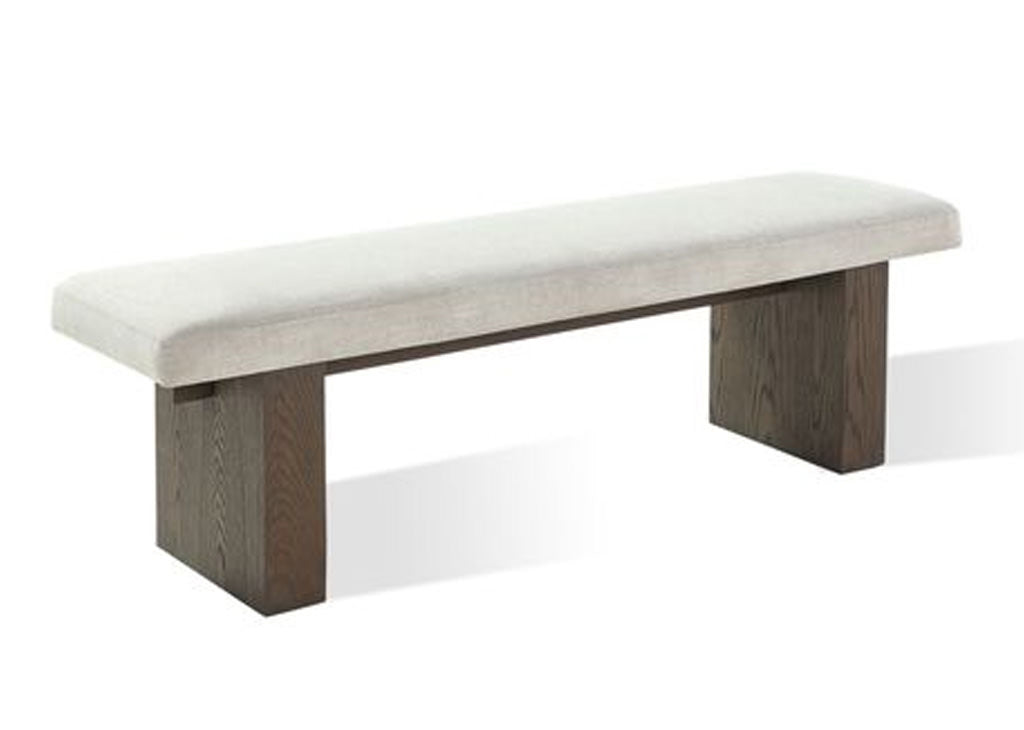 Brunette Oak & Beige Linen Fabric Dining Set