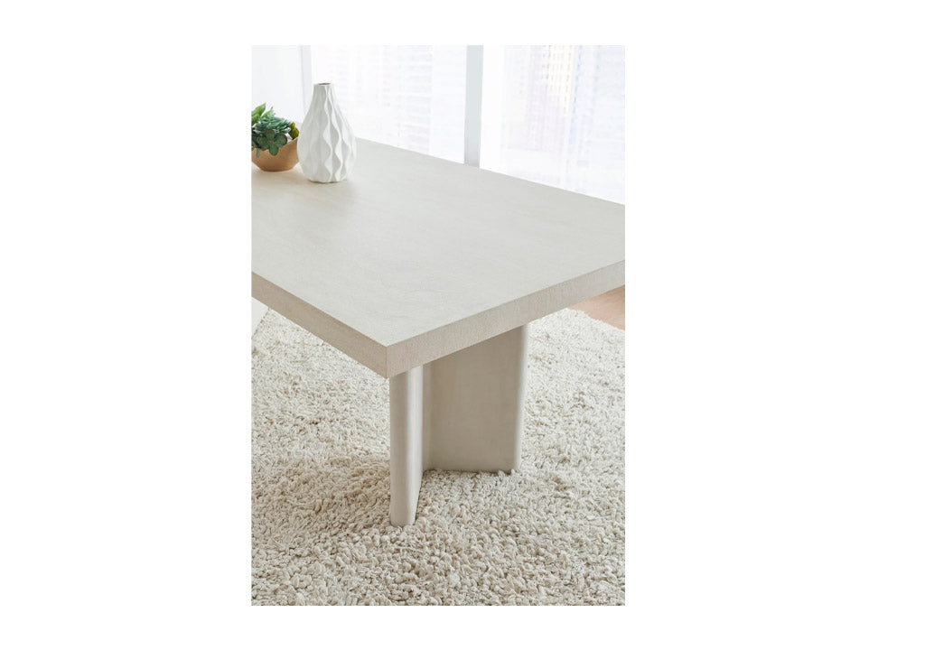 Stone double pedestal dining table