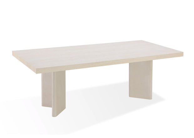 Stone double pedestal dining table