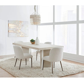 Stone double pedestal dining table
