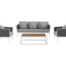 Woven Outdoor Patio 4 PC Set
