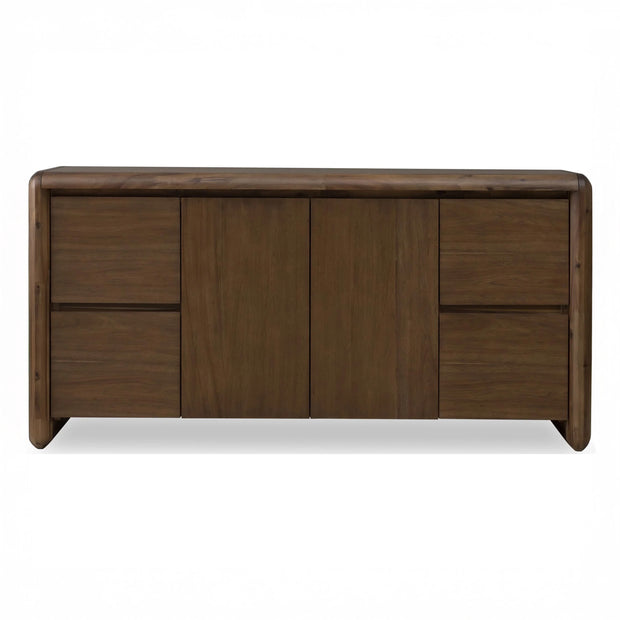 2 Door / 4 Drawer Acacia Wood Sideboard