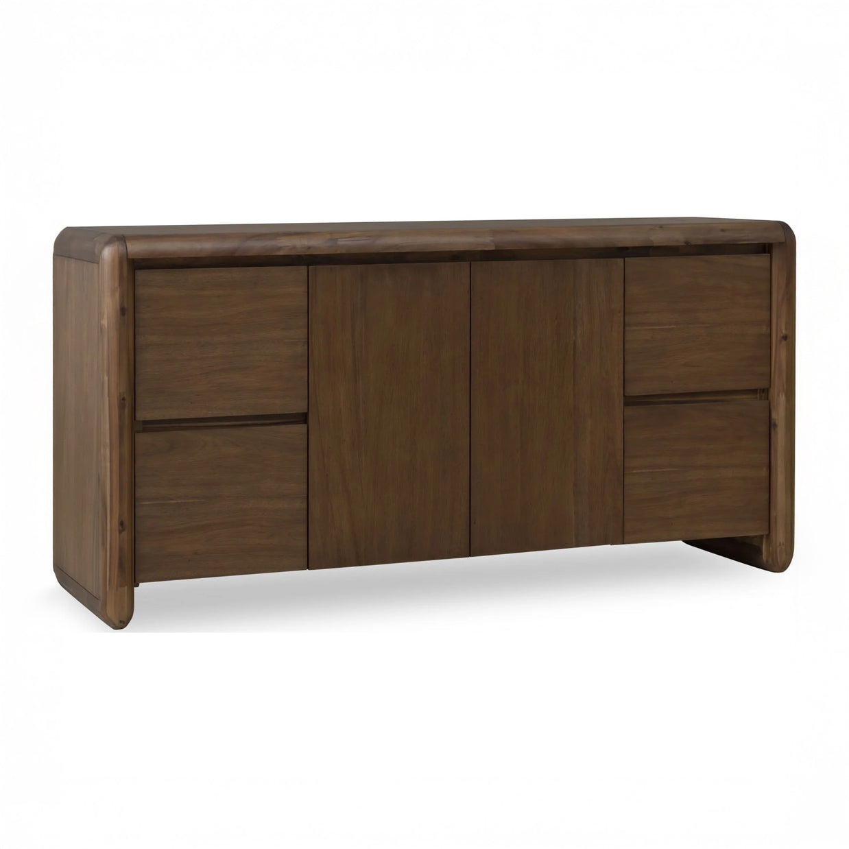 2 Door / 4 Drawer Acacia Wood Sideboard