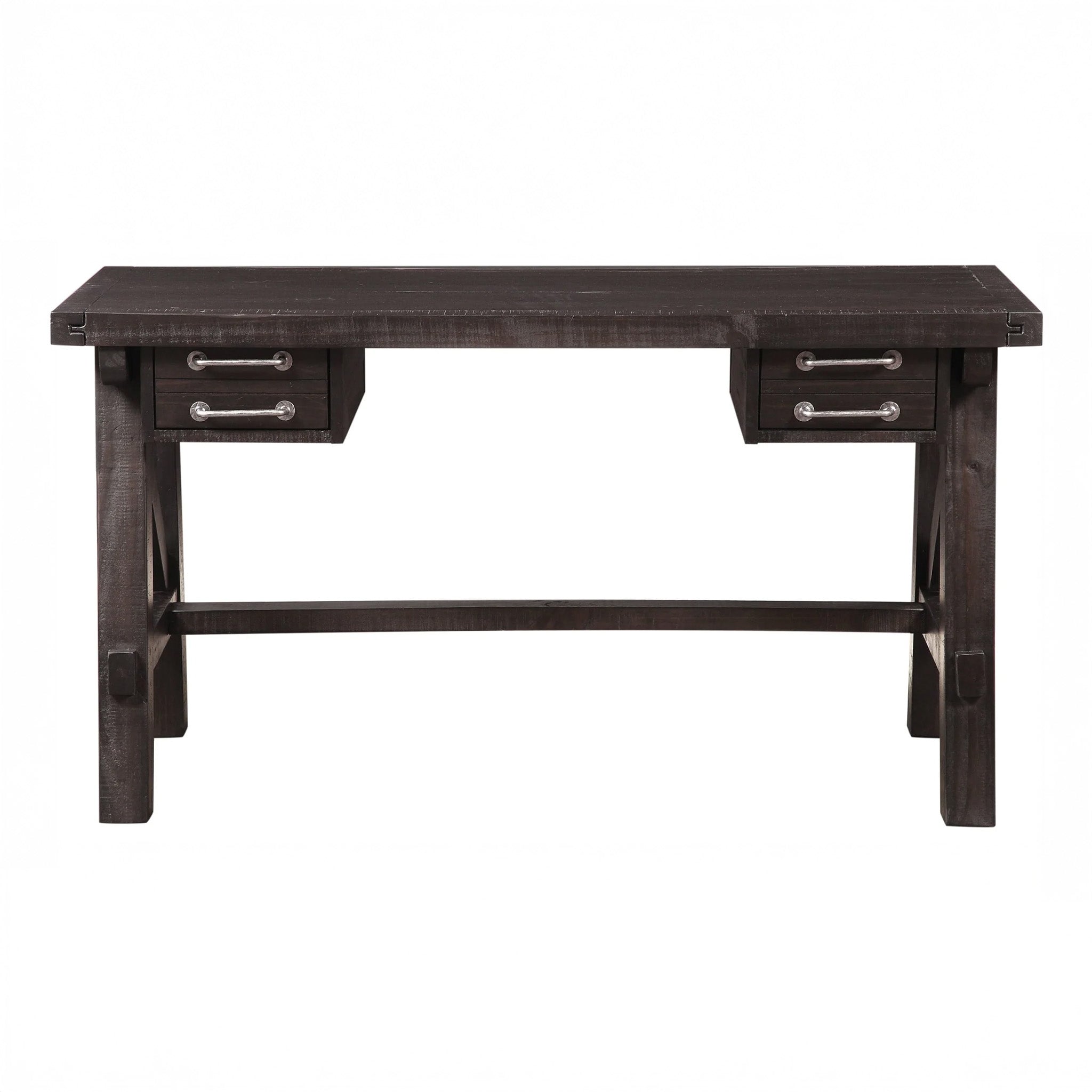 Industrial Solid Wood Writing Desk
