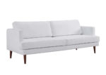 Sleek Mid-Century Style Sofa in White