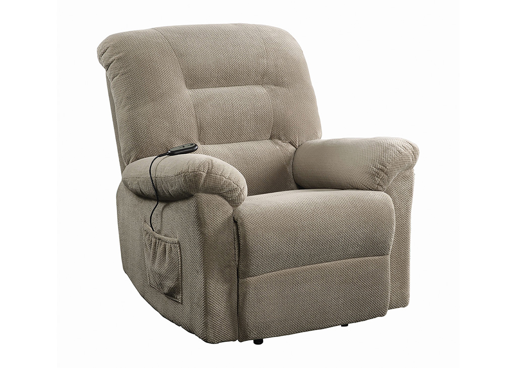 Taupe Chenille Lift Recliner