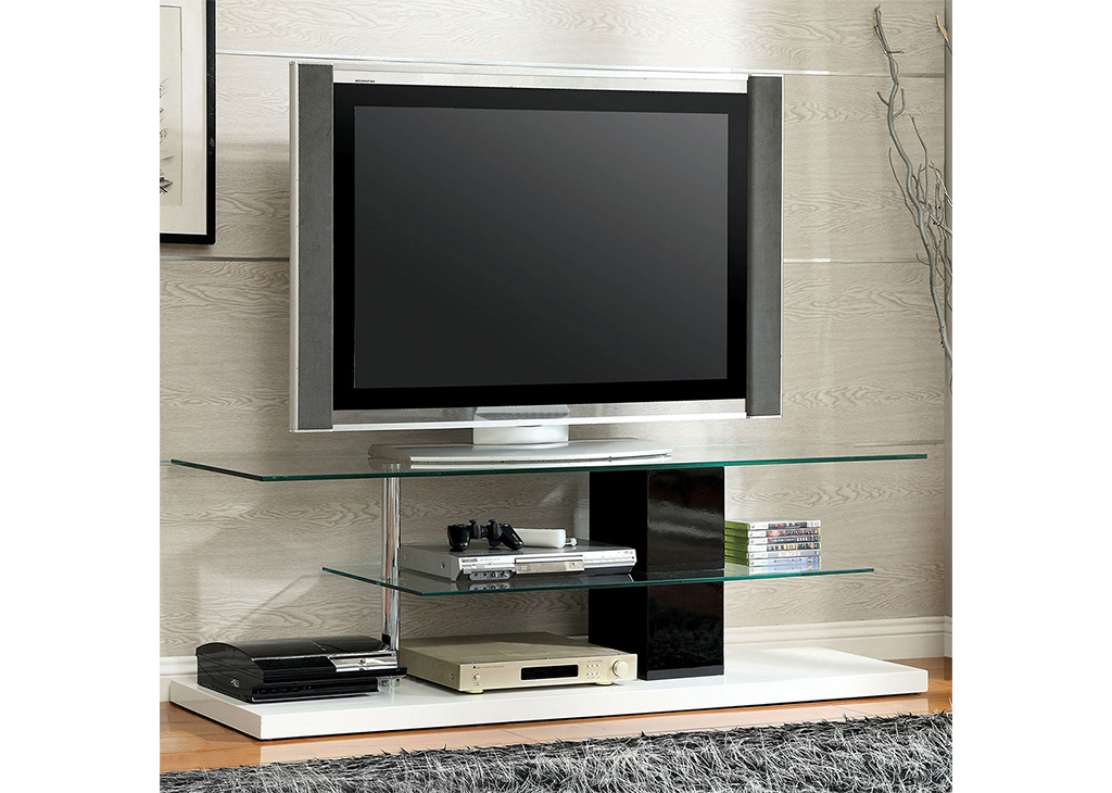 Glass & High Gloss TV Stand