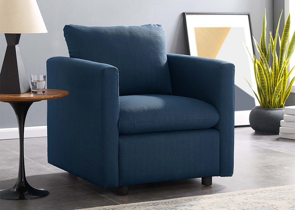 Azure Blue Accent Chair