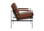 Contemporary Antique Leather Accent Chair - Brown