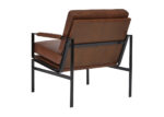 Contemporary Antique Leather Accent Chair - Brown