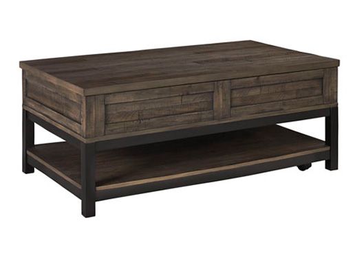 Distressed Two-Tone Lift-Top Coffee Table