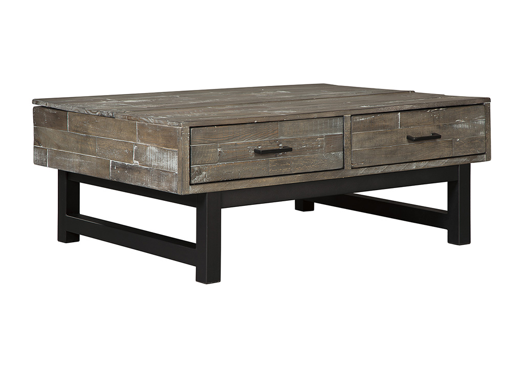 Reclaimed Wood Lift-Top Coffee Table