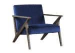 Velvet Mid-Century Accent Chair in blue