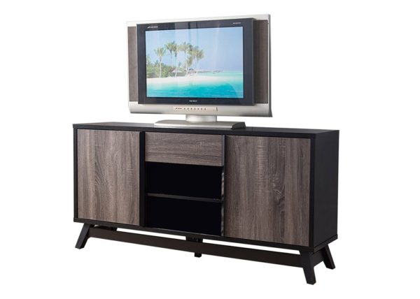 Black & Distressed Gray TV Stand/Buffet
