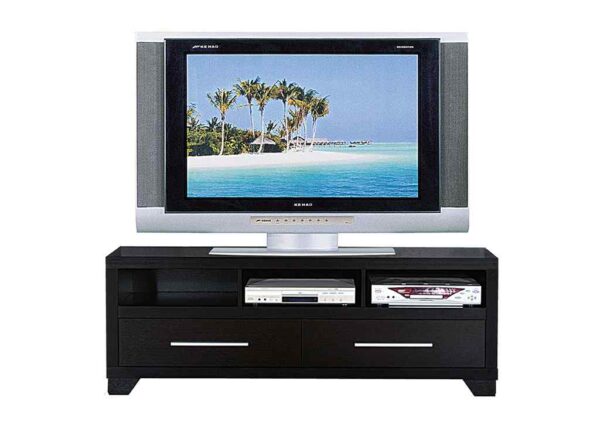 2-Drawer Black Finish 60″ TV Stand