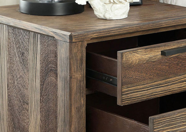 Contemporary Natural Tone Finish Chest of Drawers Detail