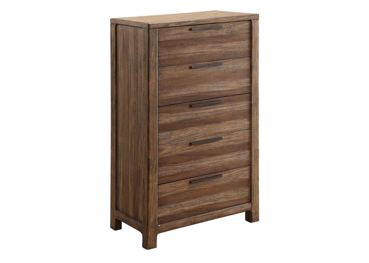 Contemporary Natural Tone Finish Chest of Drawers