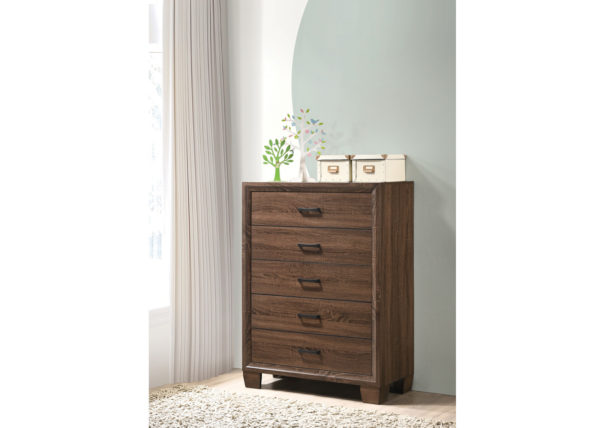 Warm Brown Chest of Drawers Front Lifestyle 205325
