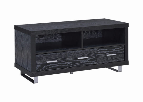 Black Oak Finish 48" TV Stand