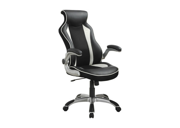 Black & White Leatherette Office Chair