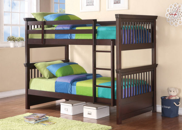Cappuccino Finish Twin Bunk Bed