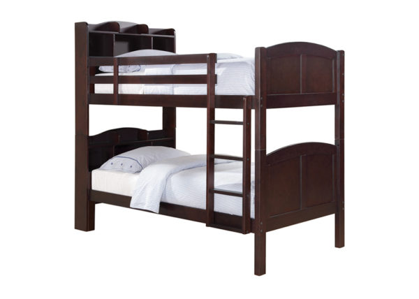 Cappuccino Finish Twin/Twin Storage Bunk Bed