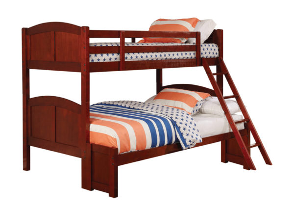 Chestnut Finish Twin/Full Bunk Bed