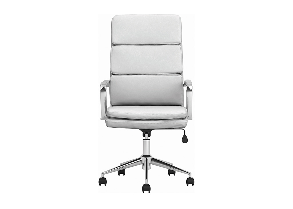 Contemporary White High Back Upholstered Office Chair