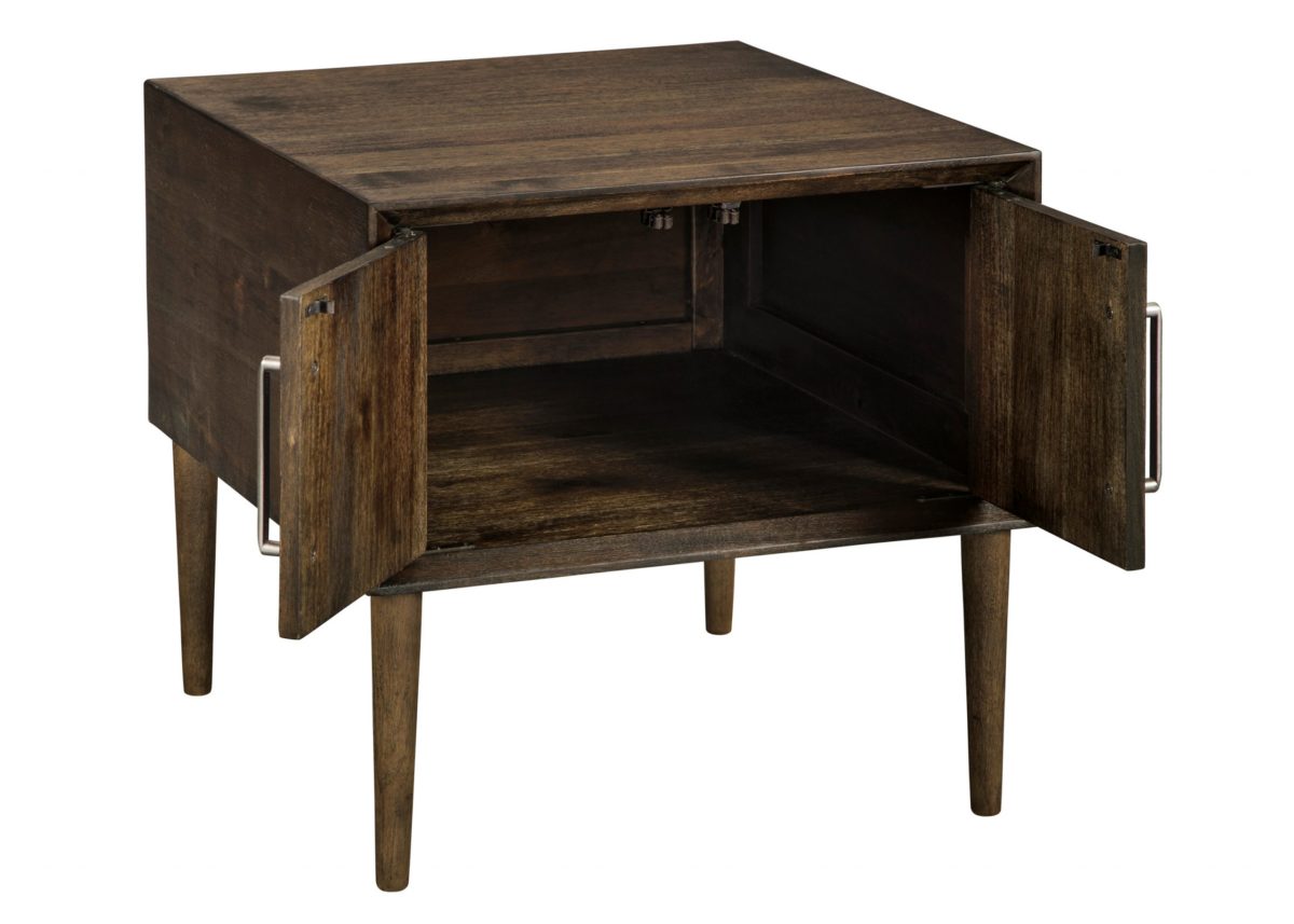 Dark Brown Mid-Century Modern End Table