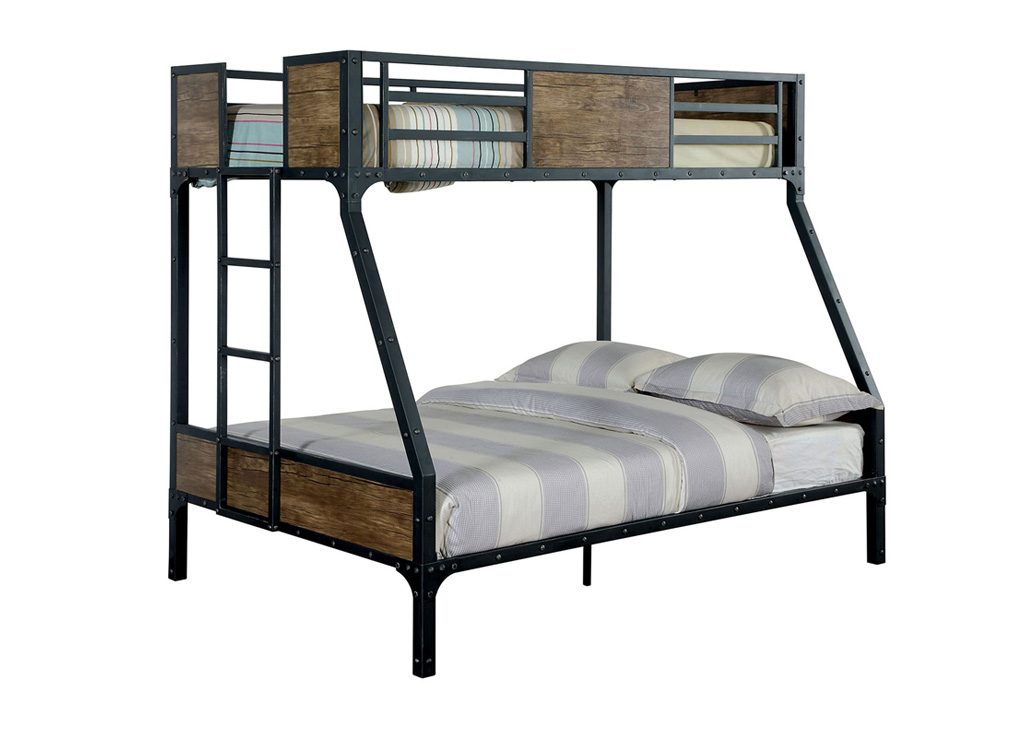Industrial Style Bunk Bed Twin over Full