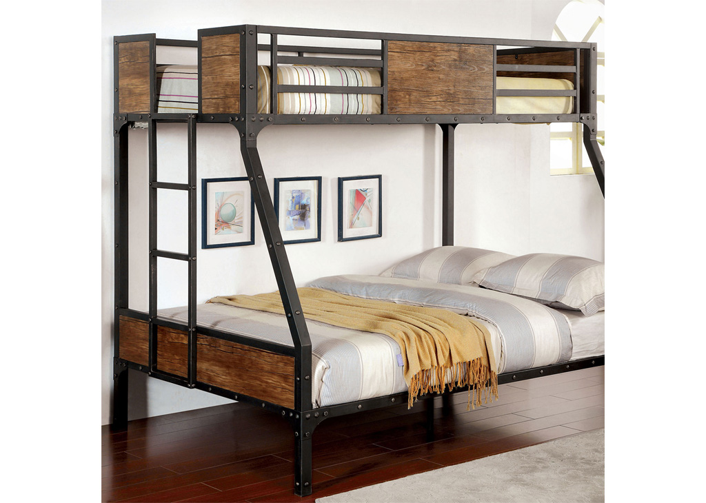 Industrial Style Bunk Bed Twin Over Full