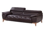 Italian Leather Sofa in Dark Brown